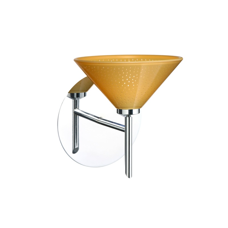 Besa 1SW-282490-CR Kona One Light Wall Sconce Chrome