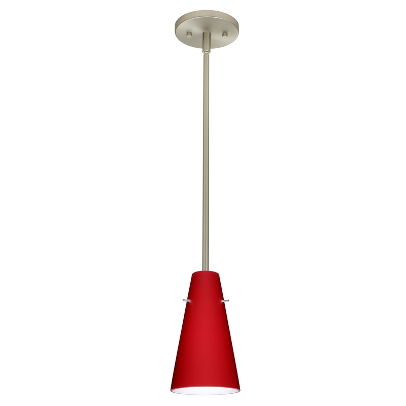 Besa 1TT-4124RM-LED-SN Cierro One Light Pendant Satin Nickel