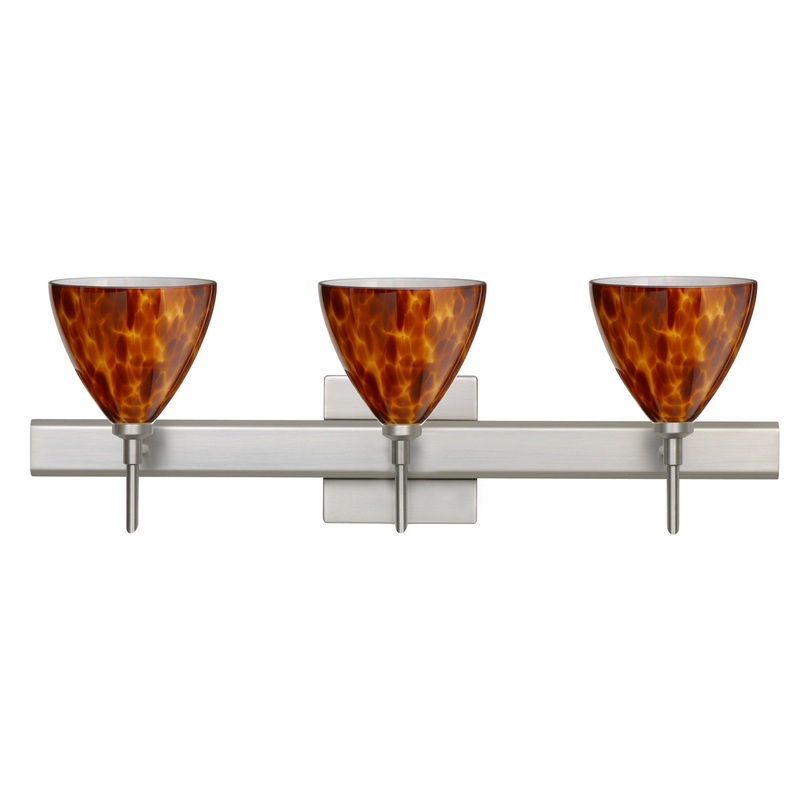 Besa 3SW-177918-SN-SQ Mia Three Light Wall Sconce Satin Nickel