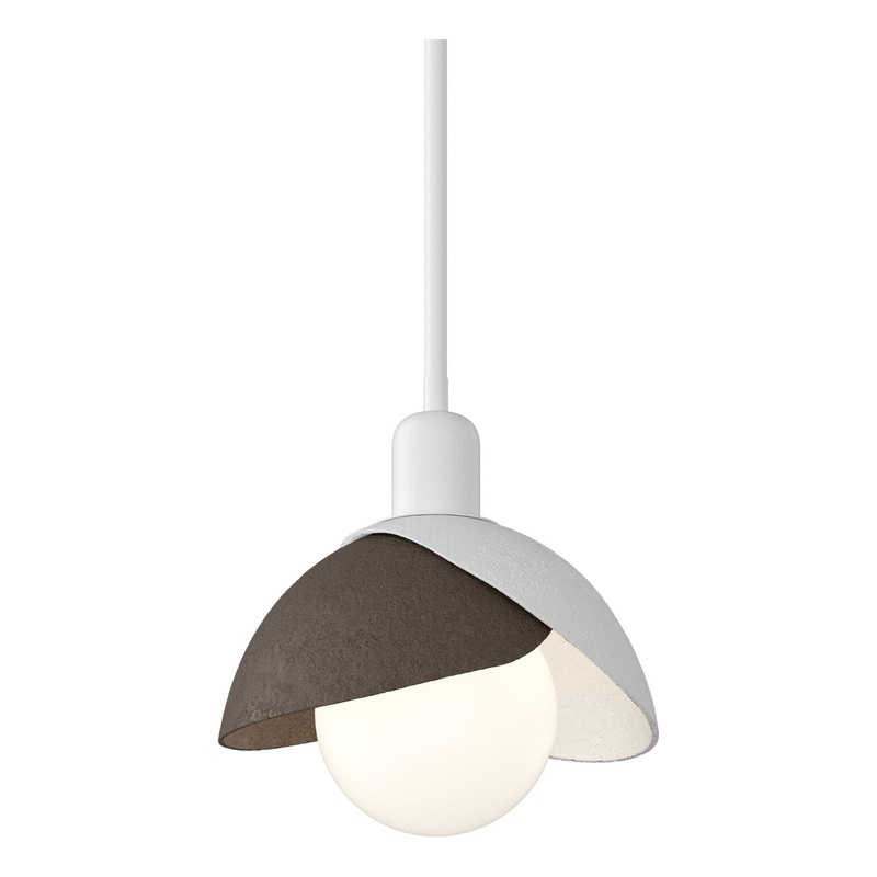 Brooklyn Double Shade Mini Pendant White Bronze