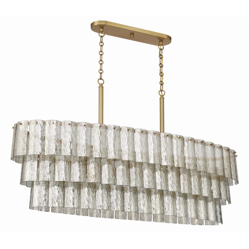 Craftmade 48677-SB Museo Seven Light Island Pendant Satin Brass