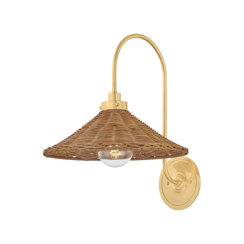 Kensington 1-Light Wall Sconce Aged Brass