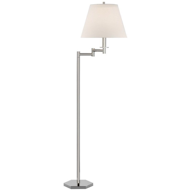 LED Floor Lamp from the Olivier Collection in Polished Nickel Finish by Visual Comfort Signature