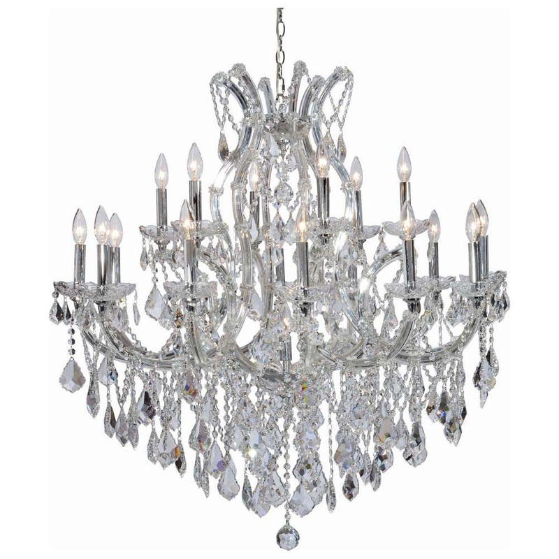 Maria Teresa Classic 19-Light Chandelier Chrome