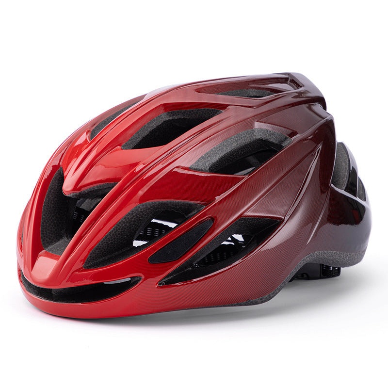Red And Black Gradient Lightweight Adult Bicycle Helmet – Adjustable Fit Road & Mountain Bike Safety Headgear (57-62cm)