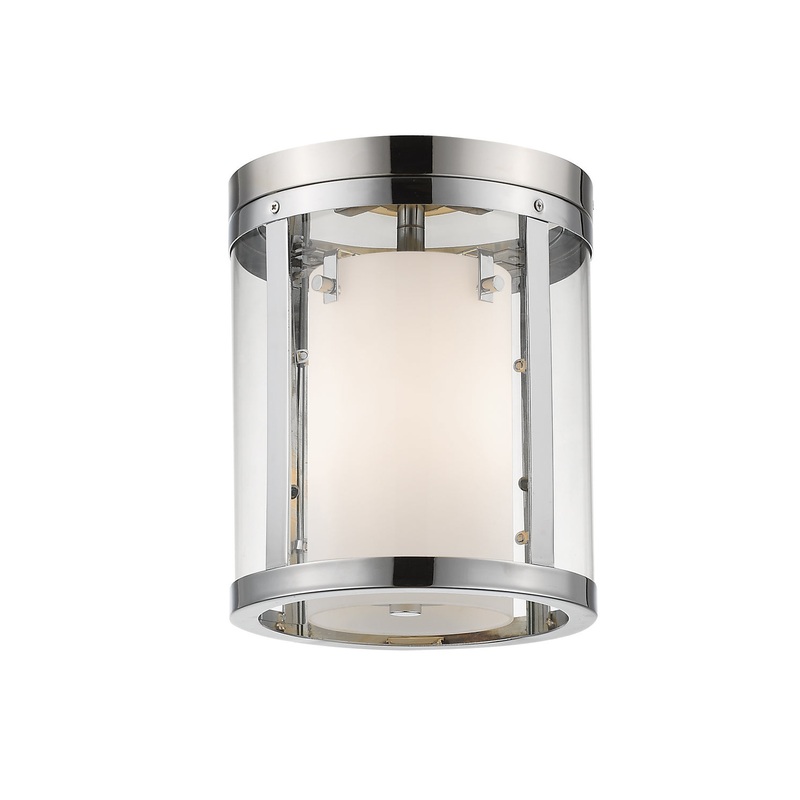 Three Light Flush Mount from the Willow Collection in Chrome Finish by Z-Lite
