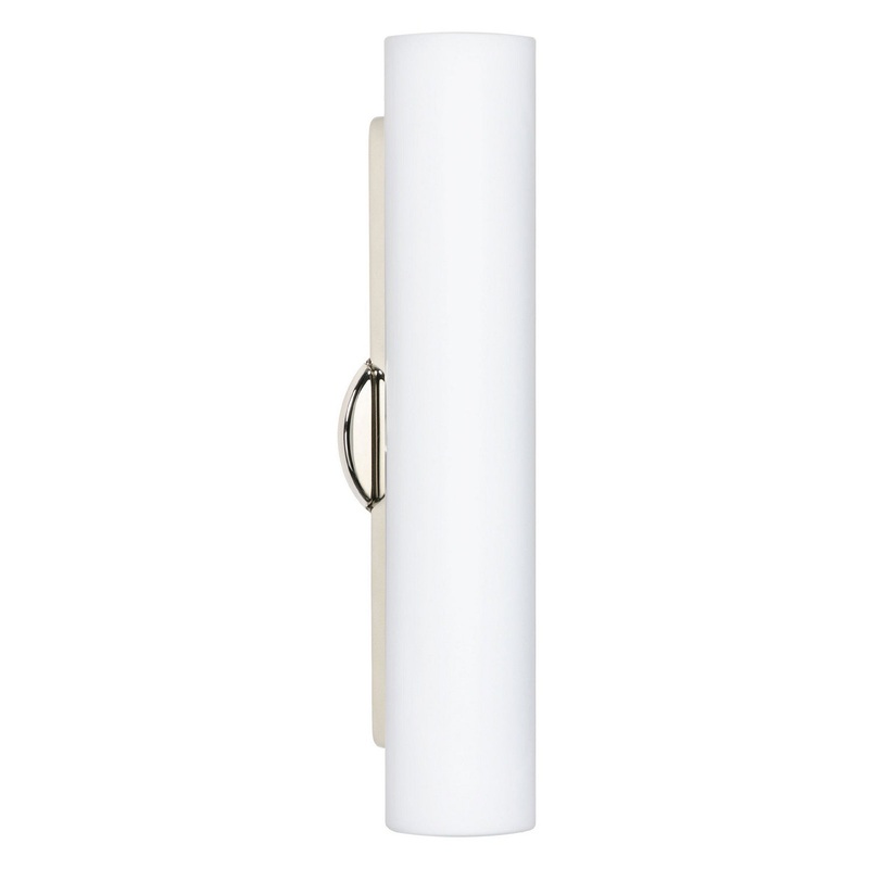 Three Light Wall Sconce from the Baaz Collection in Polished Nickel Finish by Besa