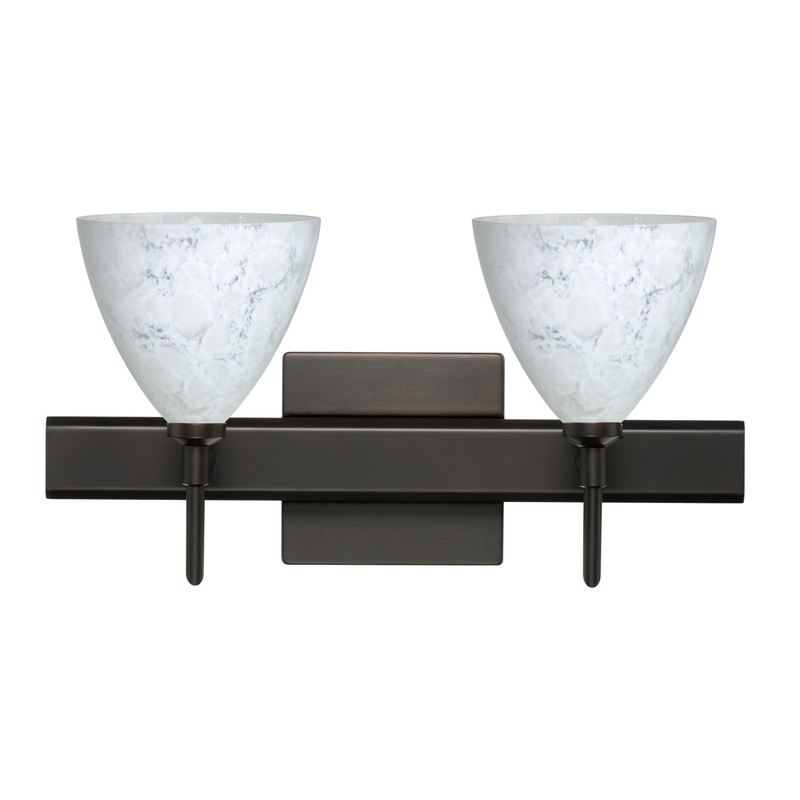Two Light Wall Sconce from the Mia Collection in Bronze Finish by Besa