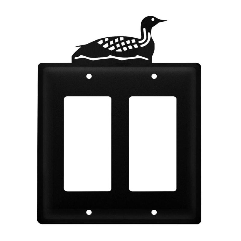 Village Wrought Iron EGG-116 Double Loon Double GFI Cover
