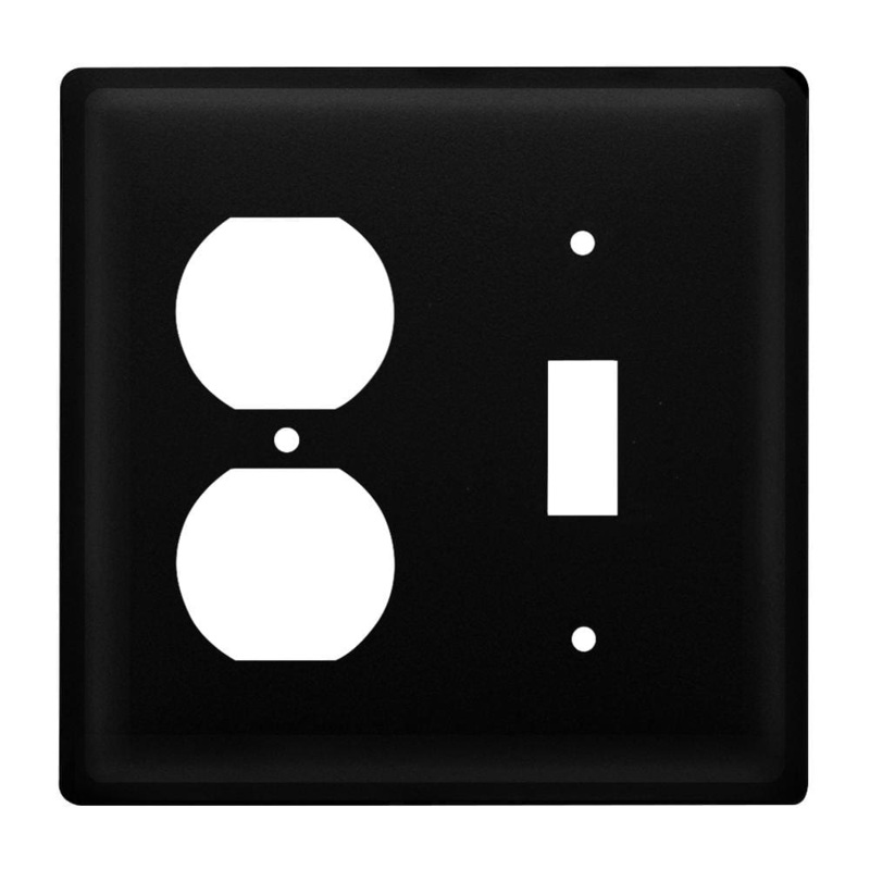 Village Wrought Iron EOS-87 Double Plain Single Outlet and Switch Cover