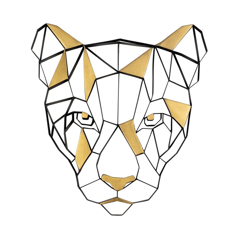 Wall Art from the Geometric Animal Kingdom Collection in Matte Black/Antique Gold Leaf Finish by Varaluz