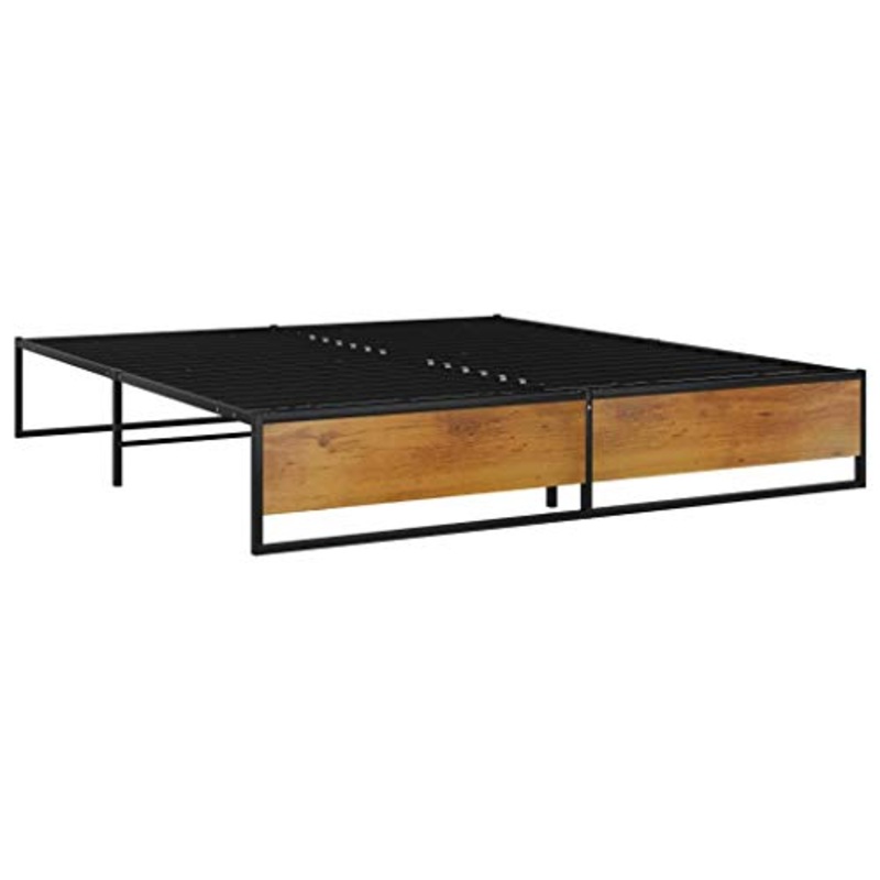Ausla 160 x 200 cm Struttura Letto Matrimoniale,Giroletto in Metallo,Base del Materasso,Rete del letto,Montaggio facile,Nero