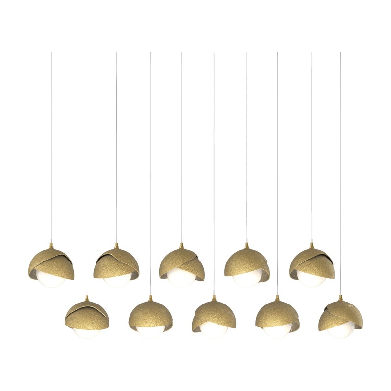 Brooklyn 10-Light Double Shade Pendant Modern Brass Modern Brass