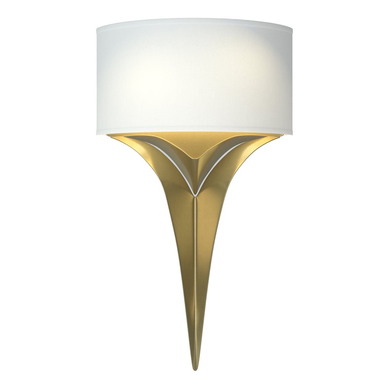 Calla Sconce Modern Brass Natural Anna Shade (SF)