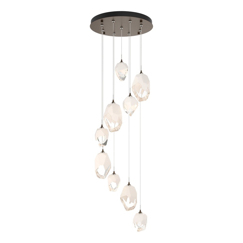 Chrysalis 9-Light Mixed Crystal Pendant Bronze White Crystal (WP)