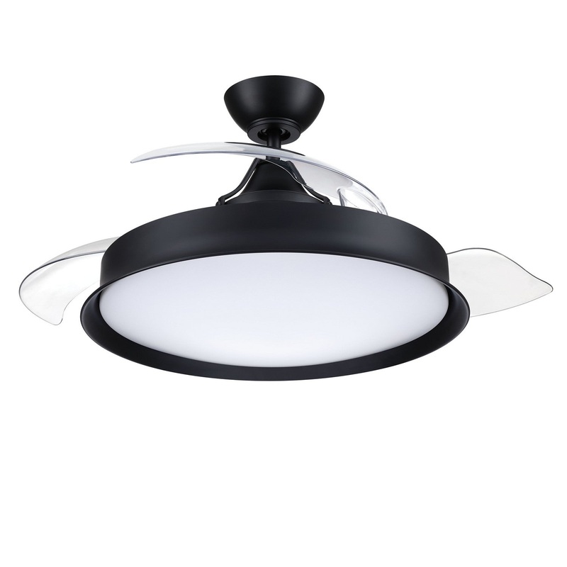 Craftmade UN42FB3 Union 42 Hidden Blades 42″Ceiling Fan Flat Black