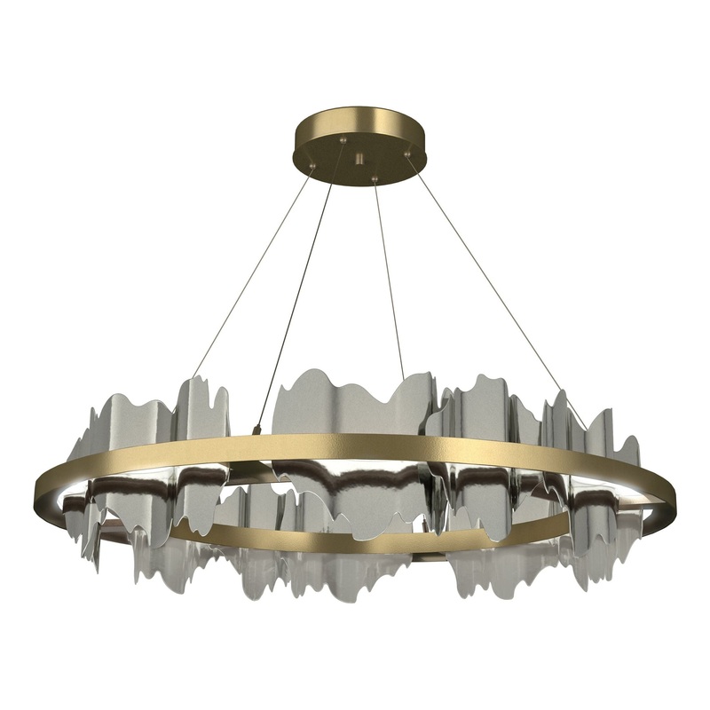 Hildene Circular LED Pendant Modern Brass Sterling