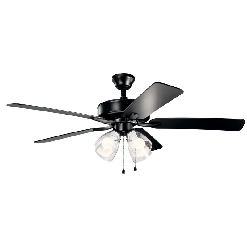 Kichler 330016SBKS 52″ Ceiling Fan, Satin Black