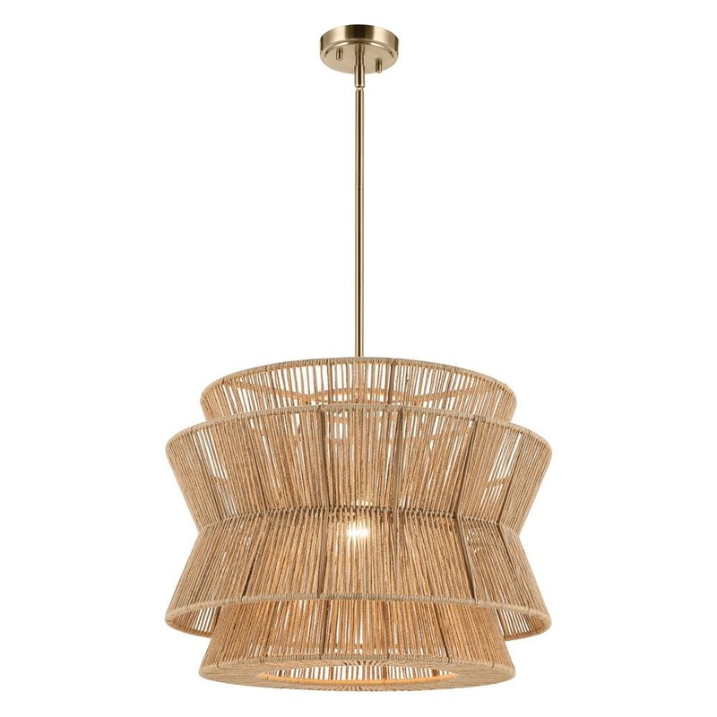Ophira 22″ 1-Light Pendant Champagne Bronze