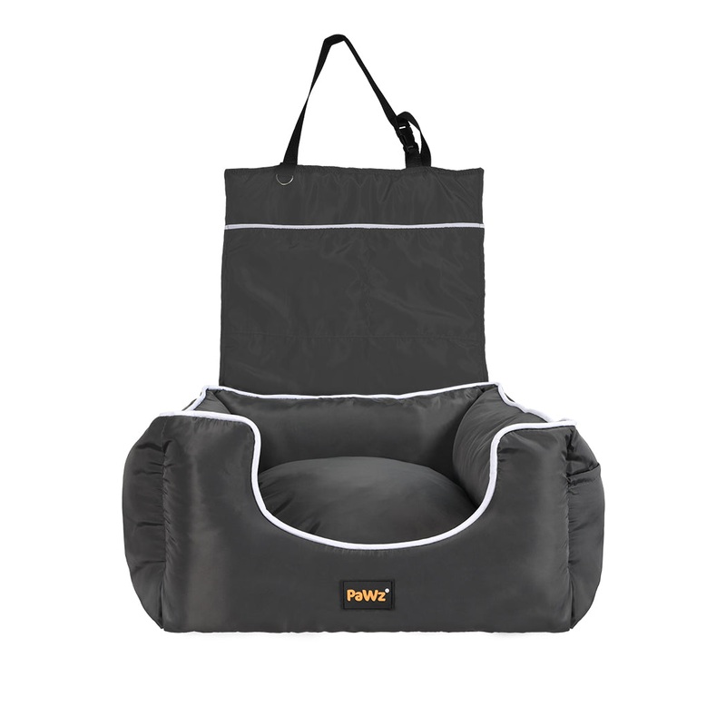 PaWz Dog Car Booster Seat Belt Pet Backrest Grey