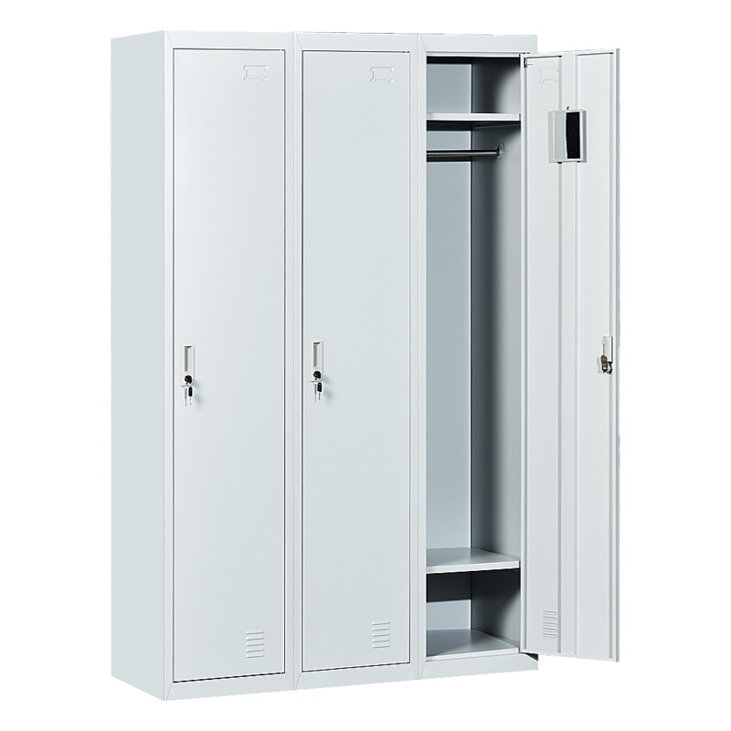 Three-Door Side by Side Office Gym Shed Storage Locker