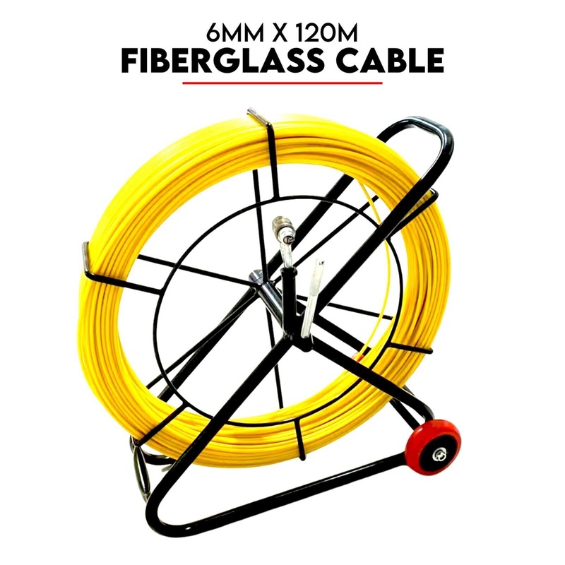 120M6MM Fish Tape Puller Fiberglass Wire Cable Running Duct Rodder