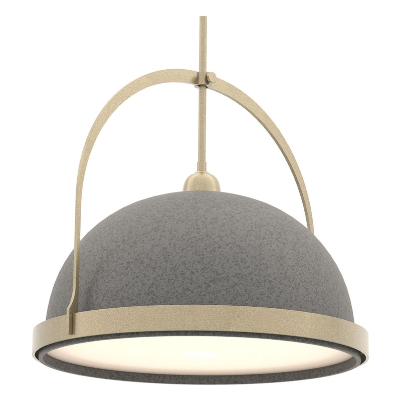 Atlas Large Pendant Soft Gold Natural Iron