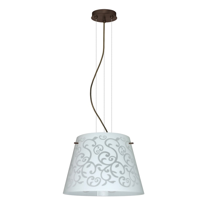 Besa 1KV-4340WD-LED-BR Amelia Three Light Pendant Bronze (Discontinued)