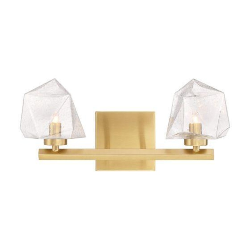 Castello 2-Light Bathroom Vanity Light Warm Brass