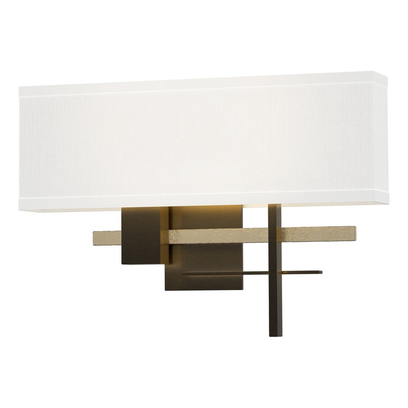 Cosmo Sconce Dark Smoke Soft Gold Natural Anna Shade (SF)