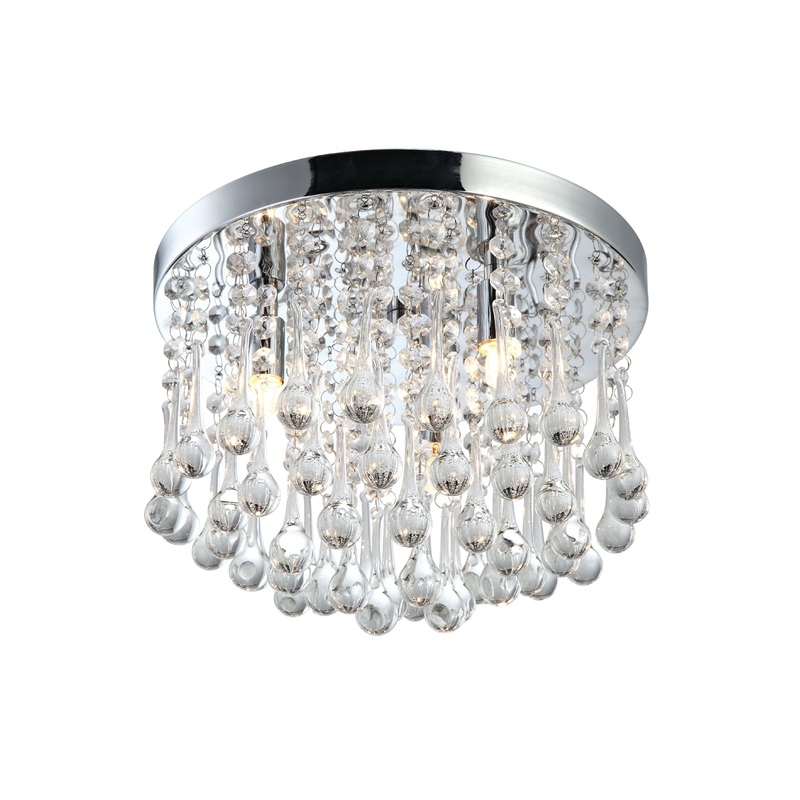 Daya 3-Light Flush Mount Chrome
