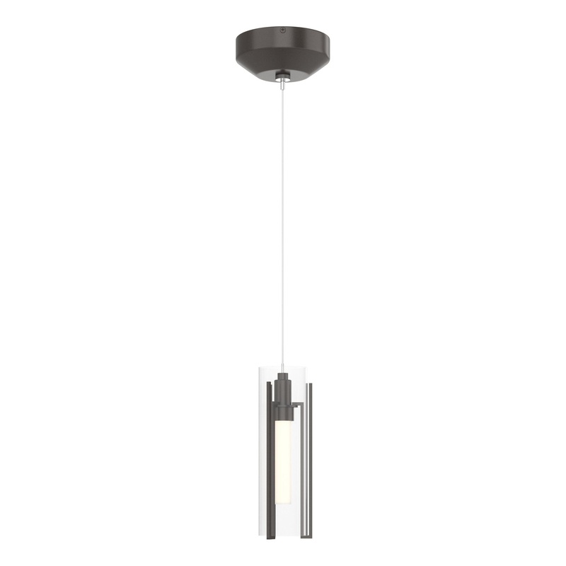 Exos Glass Low Voltage Mini Pendant Oil Rubbed Bronze Clear Glass (ZM)