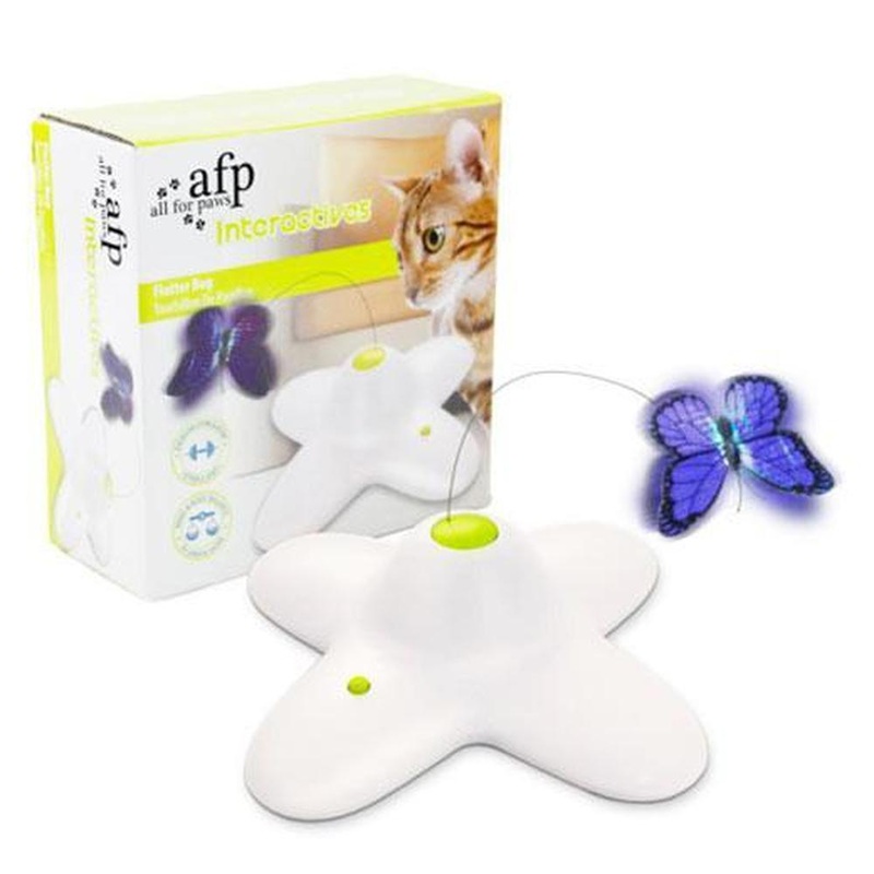Flutter Bug Butterfly Cat Toy – Interactive Teaser Pet Kitty Play – All for Paws