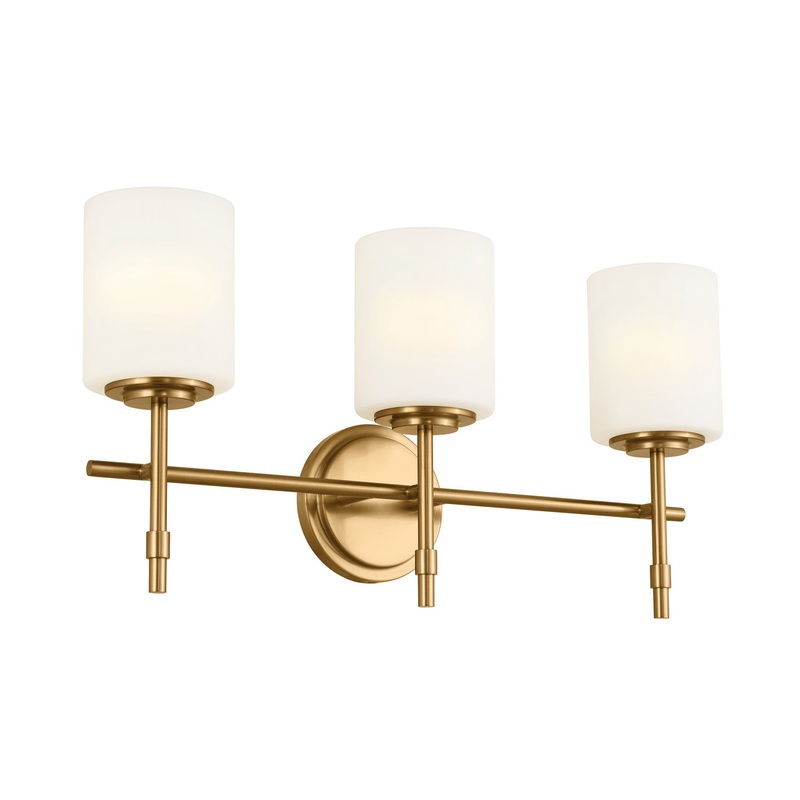 Kichler 55142BNB Three Light Bath, Brushed Natural Brass