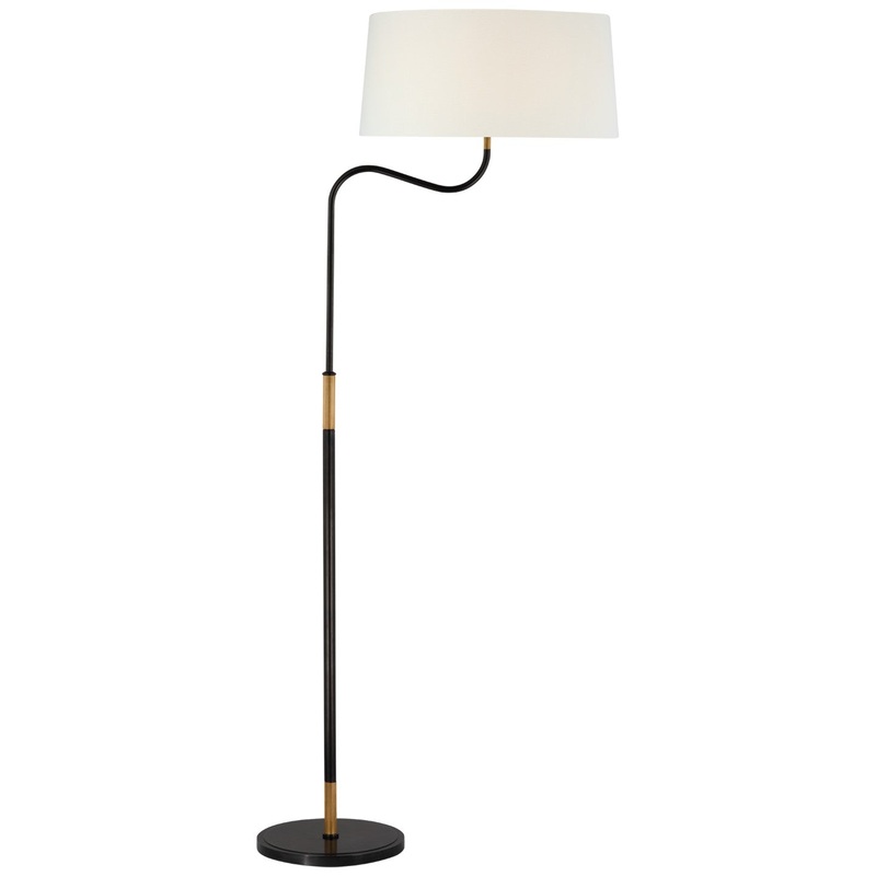 LED Floor Lamp from the Canto Collection in Bronze And Brass Finish by Visual Comfort Signature