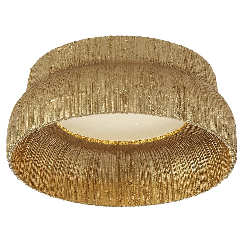 LED Flush Mount from the Utopia Collection in Gild Finish by Visual Comfort Signature