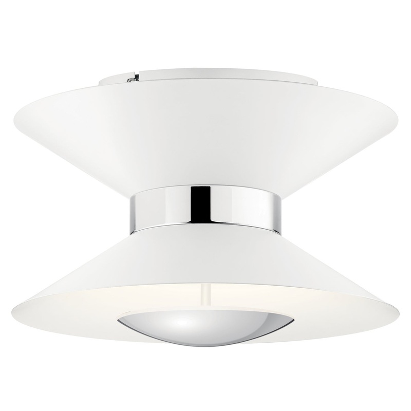 LED Semi Flush Mount from the Kordan Collection in Matte White Finish by Kichler