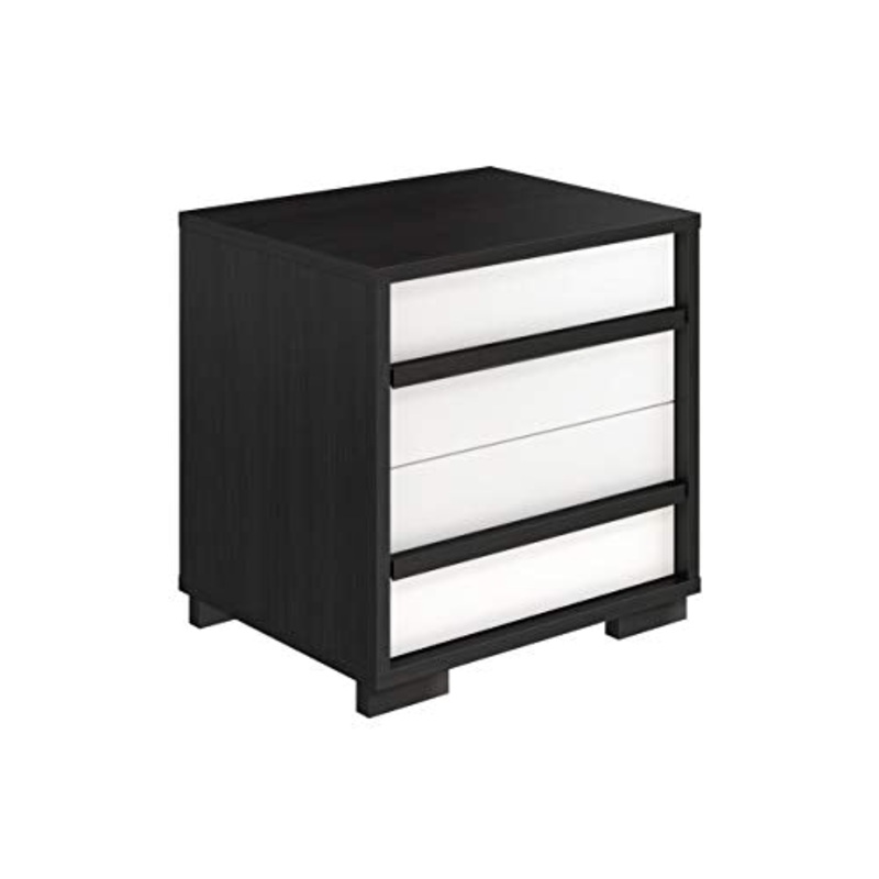 Marchio Amazon -Movian, comodino a 2 cassetti in stile giapponese, modello Havel, 35 x 43 x 45 cm, colore grigio