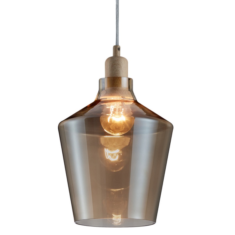 One Light Pendant from the Calais Collection in Transparent Finish by Arnsberg