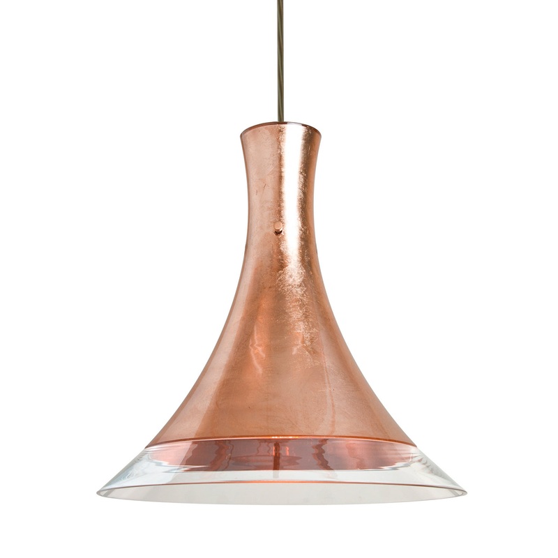 One Light Pendant from the Rio Collection in Bronze Finish by Besa