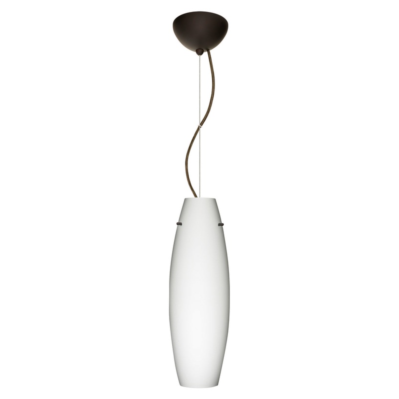 One Light Pendant from the Tara Collection in Bronze Finish by Besa
