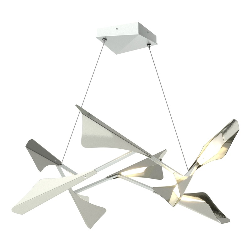 Plume 8-Light LED Pendant Vintage Platinum Sterling