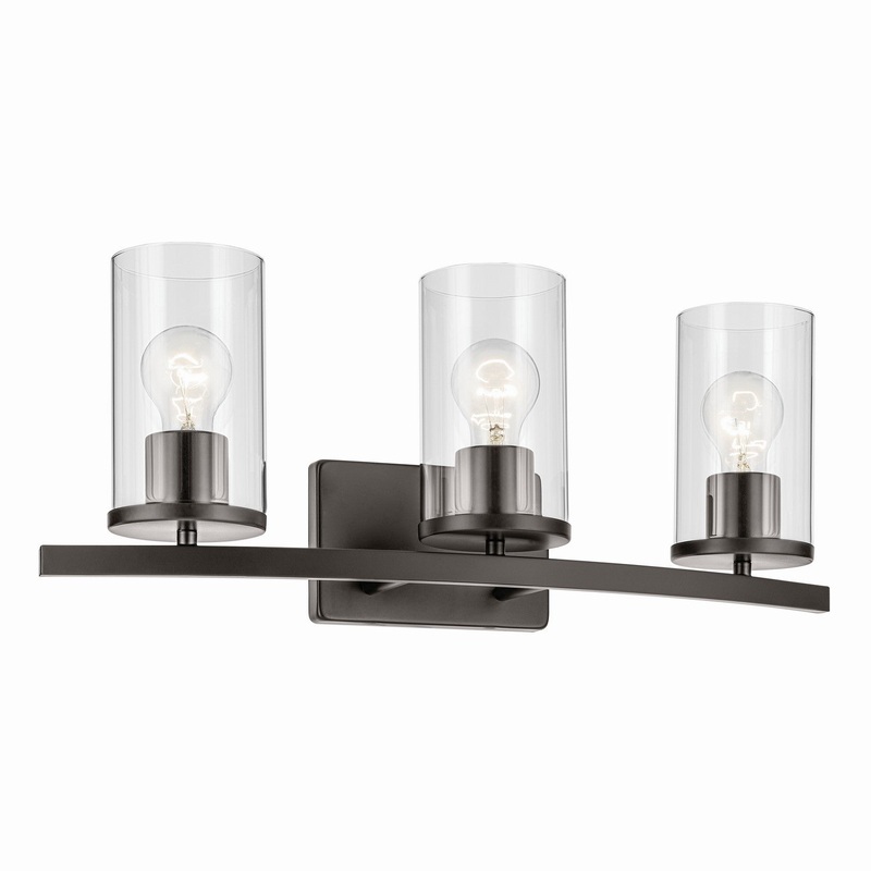 Three Light Bath from the Crosby Collection in Olde Bronze Finish by Kichler