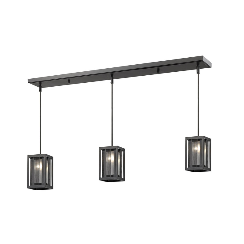 Three Light Island/Billiard from the Meridional Collection in Bronze Finish by Z-Lite