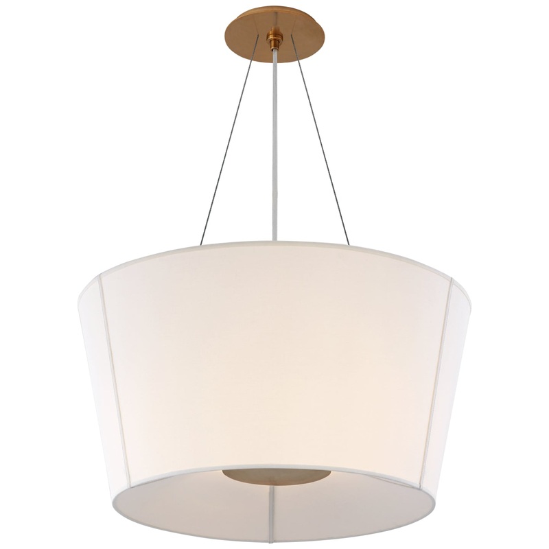 Two Light Lantern from the Hoop Collection in Soft Brass Finish by Visual Comfort Signature