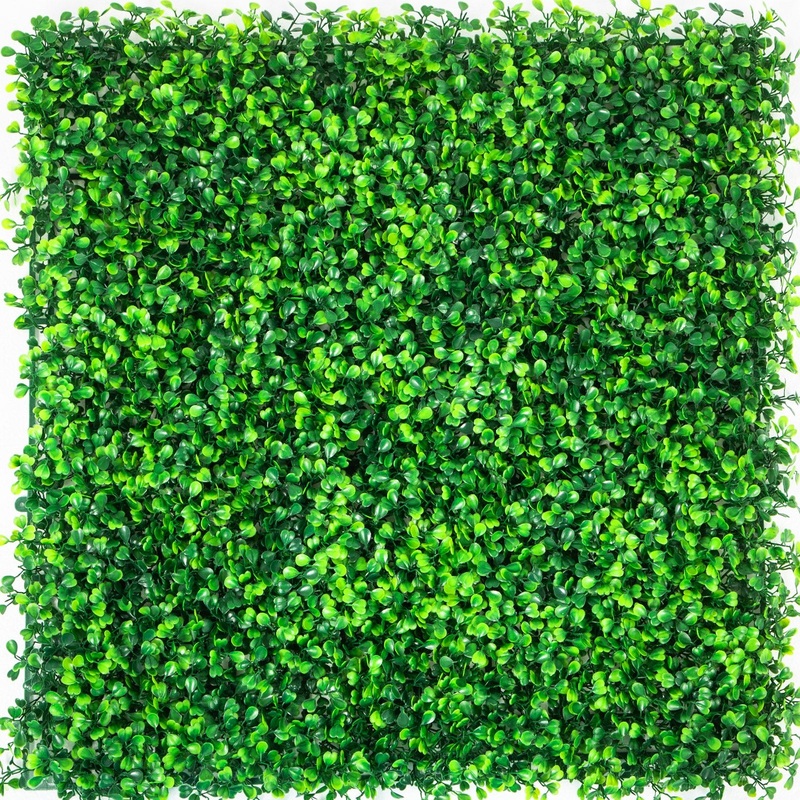 VEVOR Artificial Boxwood Panels, 12 PCS 20″x20″ Boxwood Hedge Wall Panels, PE Artificial Grass Backdrop Wall 1.6″, Privacy Hedge Screen for Decoration of Outdoor, Indoor, Garden, Fence, and Backyar