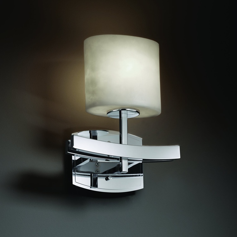 Wall Sconce from the Clouds Collection in Polished Chrome Finish by Justice Designs
