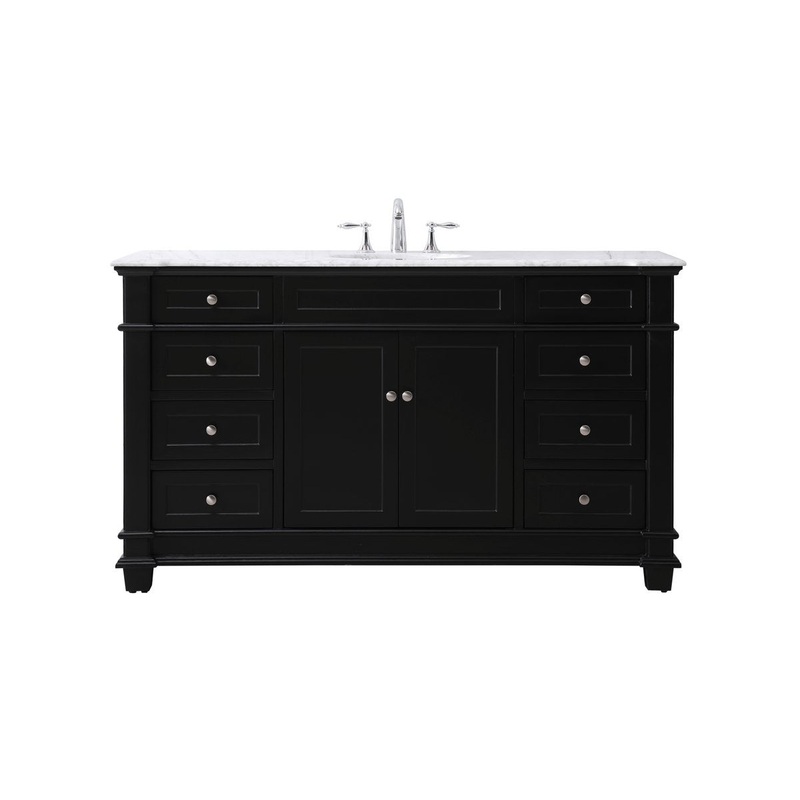 Bathroom Vanity Set from the Wesley Collection in Black Finish by Elegant Lighting