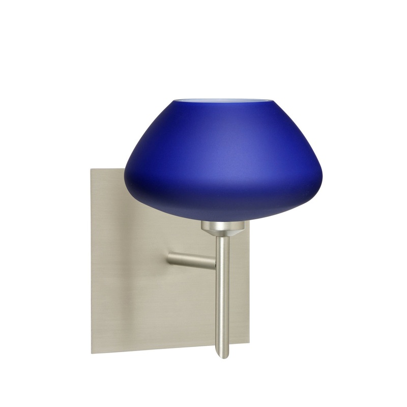 Besa 1SW-541087-SN-SQ Peri One Light Wall Sconce Satin Nickel