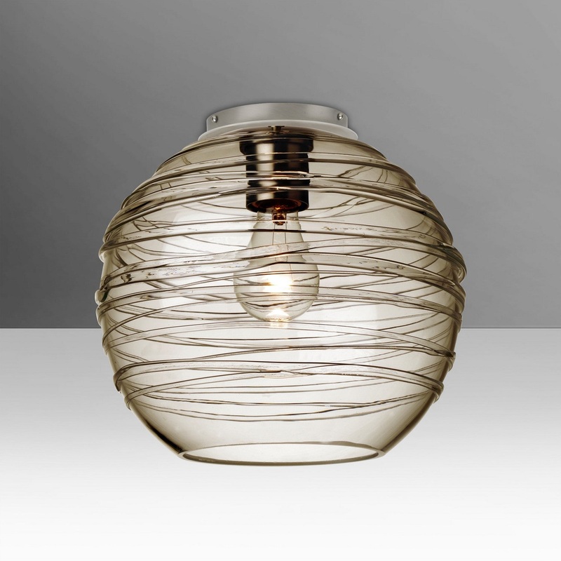 Besa 462702C-SN Besa Wave 10 Ceiling One Light Ceiling Mount Satin Nickel